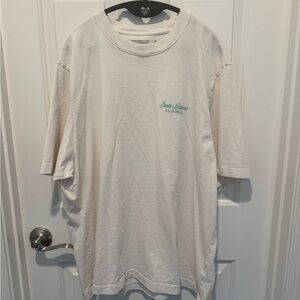 Mens Abercrombie & Fitch White Tee with Santa Barbara Print Size XL